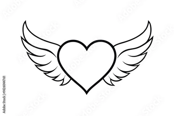 Obraz heart with wings