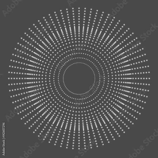 Obraz Attractor color gradient gray round