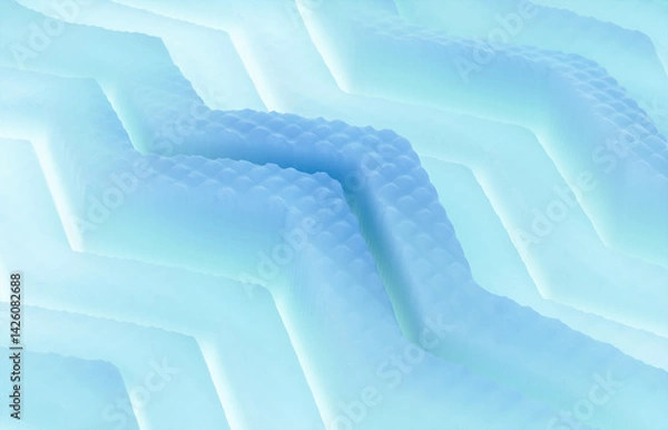 Fototapeta Abstract futuristic geometric pattern background. 3d rendering