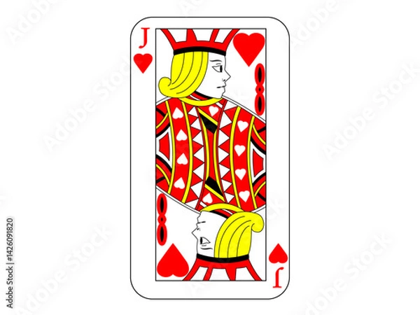 Obraz トランプの１１　ハート１