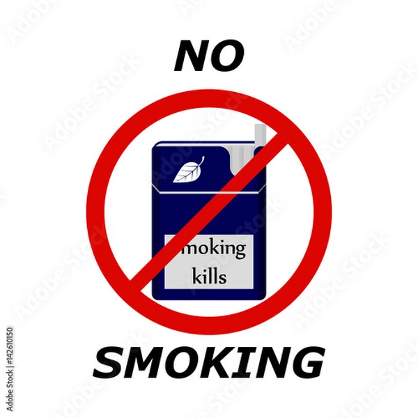 Obraz No smoking. Flat icon.