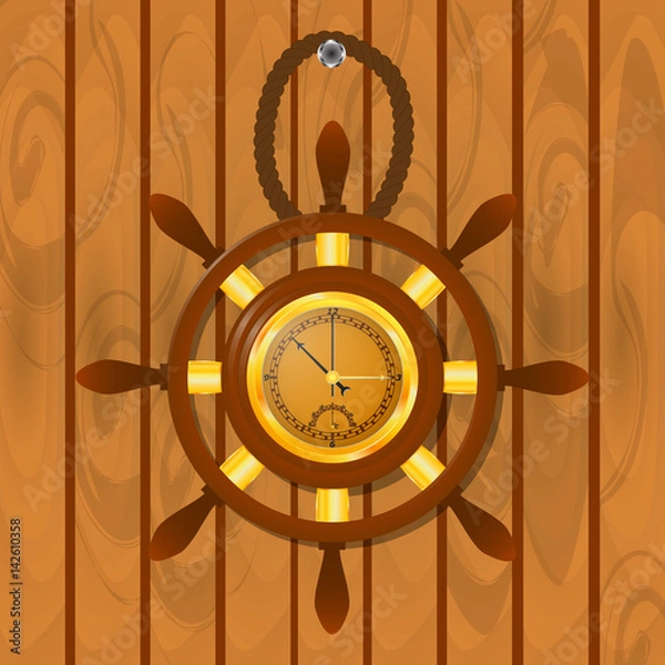 Obraz clock in pirate style