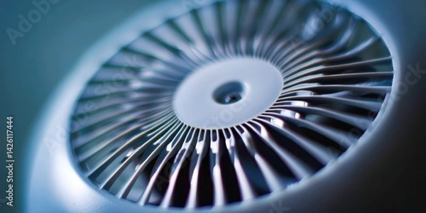 Fototapeta A fan with a white base and a white top