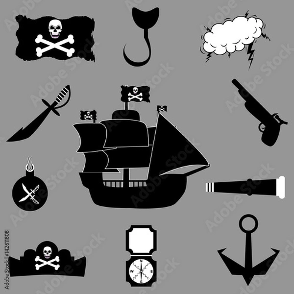 Obraz pirate attributes