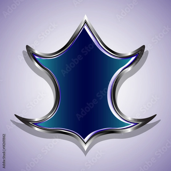 Obraz blue vector shield