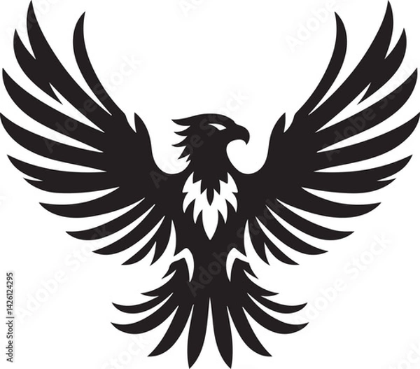 Fototapeta Bold Thunderbird Silhouette Emblem Style