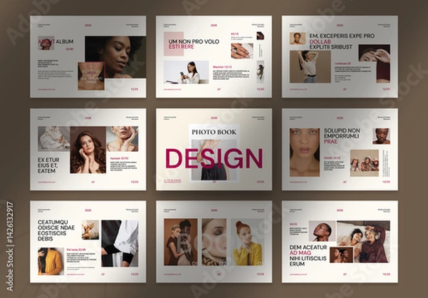 Fototapeta Photo Book Design Landscape Brochure Template