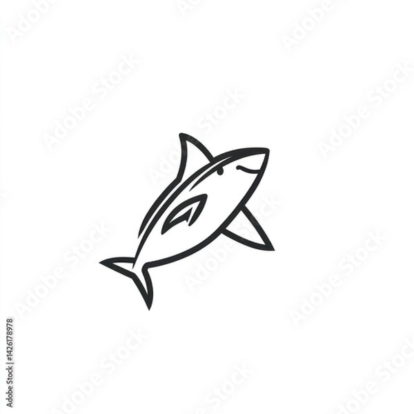 Obraz Simple shark graphic design