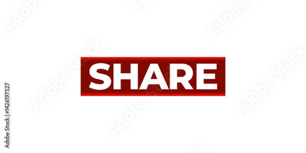 Fototapeta Share Button on a Transparent Background