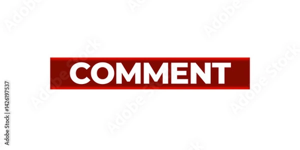 Obraz Comments Button on a Transparent Background