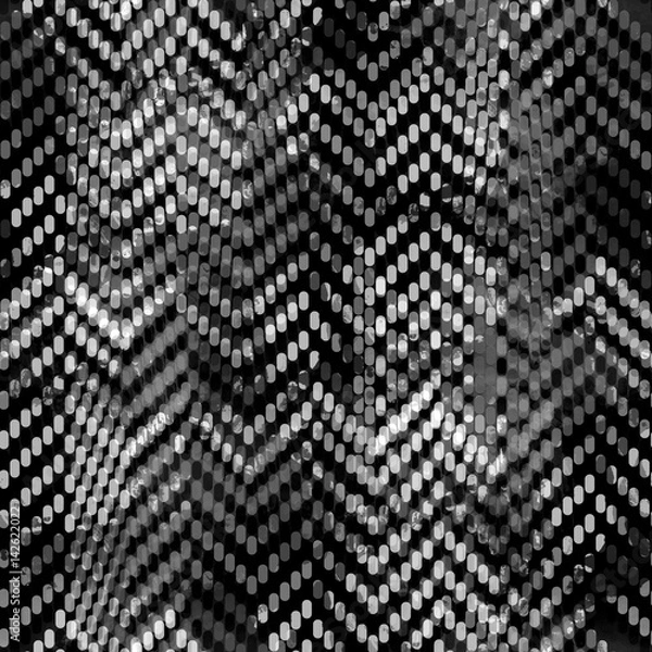Fototapeta Seamless pattern with dots. Herringbone grunge background. Textile print for bed linen, jacket, package design, fabric and fashion concepts