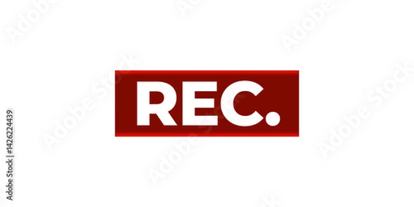 Fototapeta Rec Button on a Transparent Background