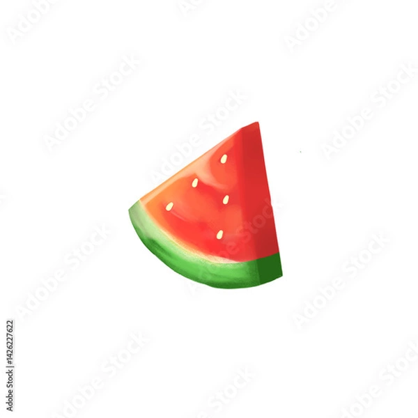 Obraz watermelon slice isolated on white