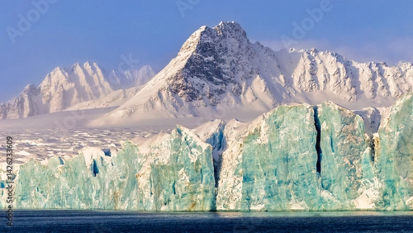 Obraz Glacier in Svalbard during winter