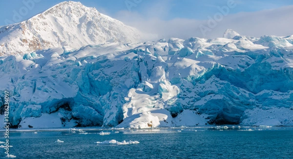 Obraz Glacier in Svalbard during winter