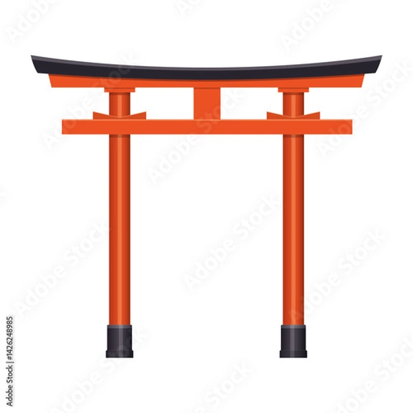 Fototapeta Torii Gate Isolated Element illustration