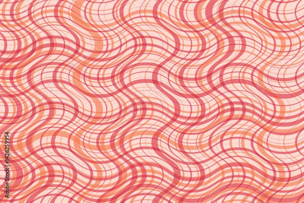 Fototapeta simple abstract soft light color thin to thick smooth zig zag plaid line pattern
