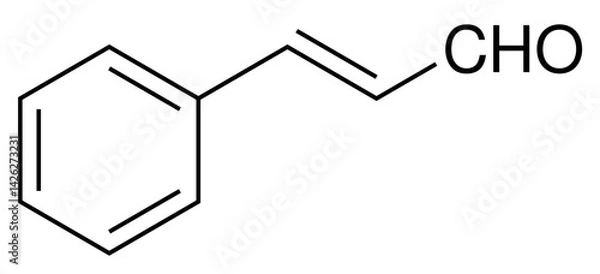 Fototapeta Zimtaldehyd Chemie Strukturformel