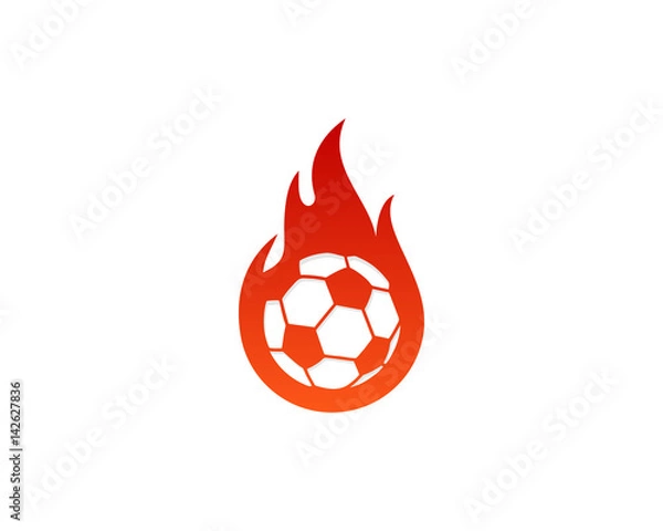 Obraz Soccer Fire Icon Logo Design Element