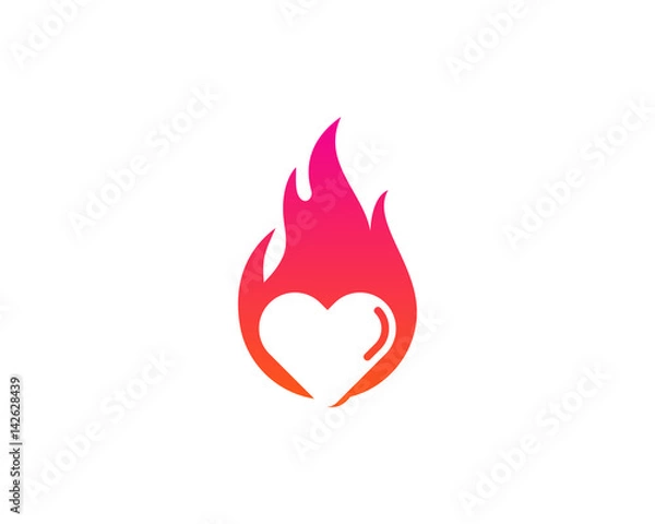 Obraz Fire Love Icon Logo Design Element