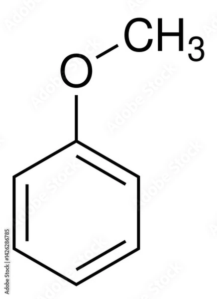 Fototapeta Anisol Methoxybenzen Chemie Strukturformel