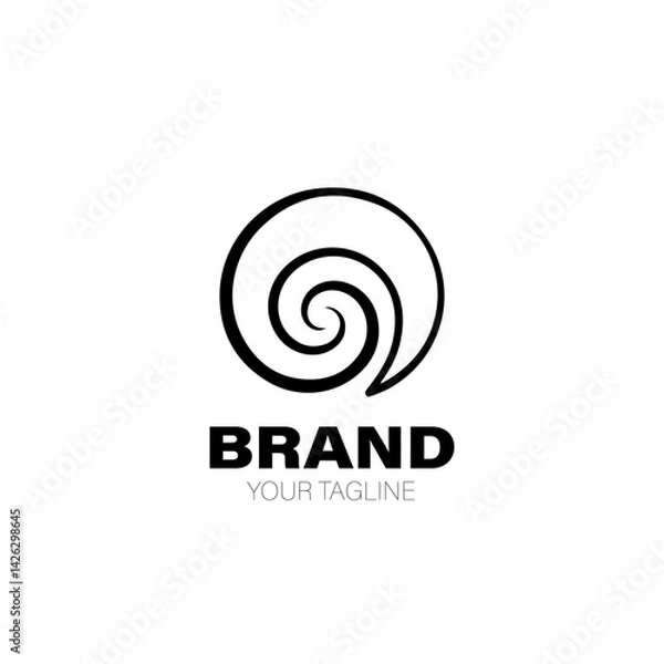 Fototapeta Shell Logo. Shell Logo Design. Shell Logo Brand. Shell Logo Vector Design Isolated on White Background