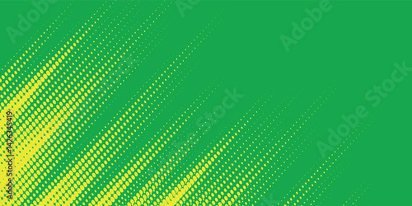 Obraz Dots halftone yellow green color pattern gradient texture background. vector illustration eps10