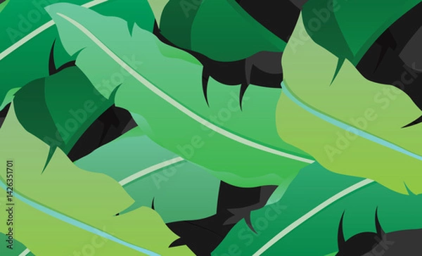 Obraz Abstract Green Tropical Leaves Pattern Design