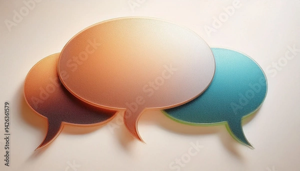Obraz speech bubbles, communication, digital conversation, abstract design, chat interface, online communication, messaging, modern graphic, dialogue, virtual interaction, tech illustration
