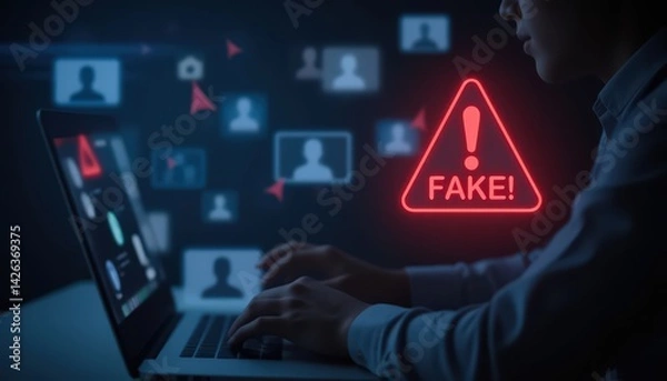 Fototapeta Combating Online Deception: Identifying and Avoiding Fake News and Misinformation