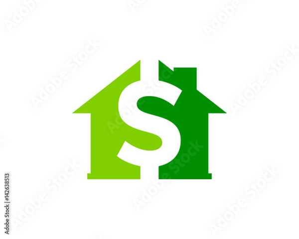 Obraz Dom Pieniądze Ikona Logo Element Projektu