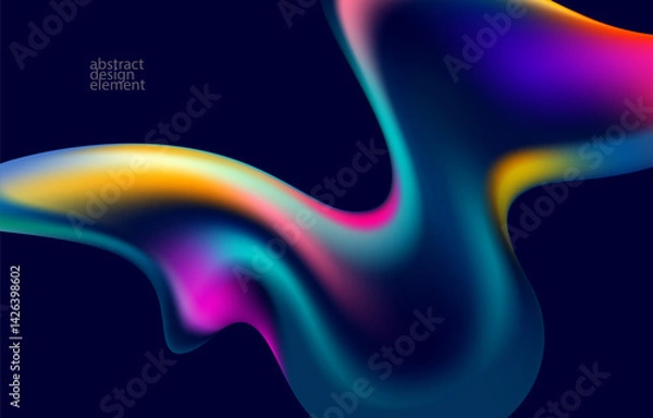 Fototapeta Vibrant Abstract Wave Design with Multicolored Streaks