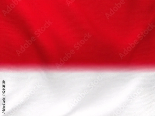 Fototapeta Indonesian flag waving with red and white colors.