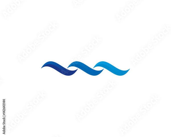 Obraz Three Wave Icon Logo Design Element