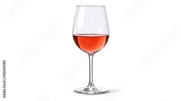 Obraz a glass of red wine isolated on white background.