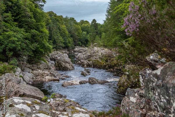 Obraz Findhorn river flowing through Highlands