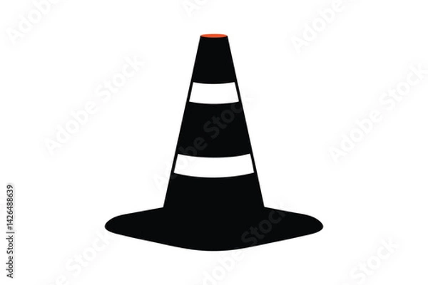 Obraz Traffic Cone Icon: Symbol of Safety and Road Management