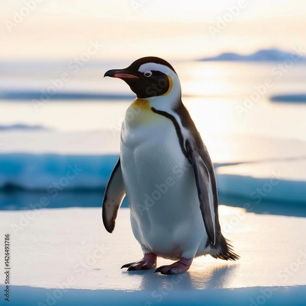 Obraz penguin on an ice floe