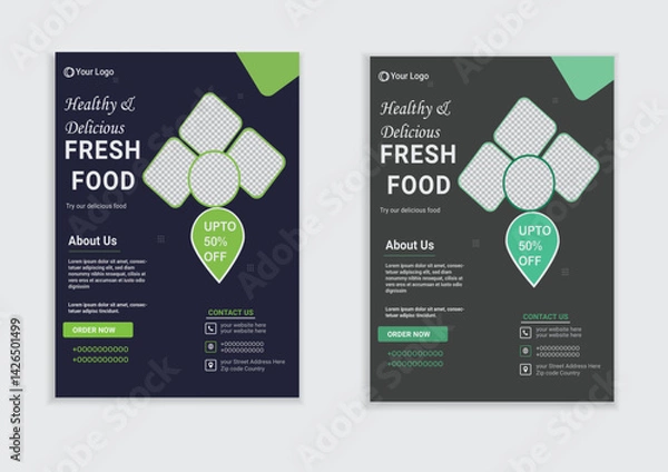 Obraz Creative Food & Resturant Flyer A4 Design templates