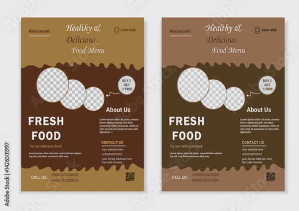 Obraz Creative Food & Resturant Flyer A4 Design templates