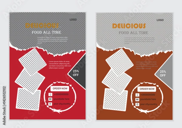 Obraz Creative Food & Resturant Flyer A4 Design templates