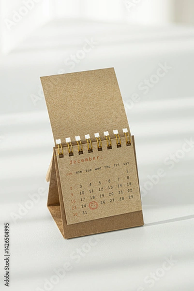 Obraz Calendar for December on a white background