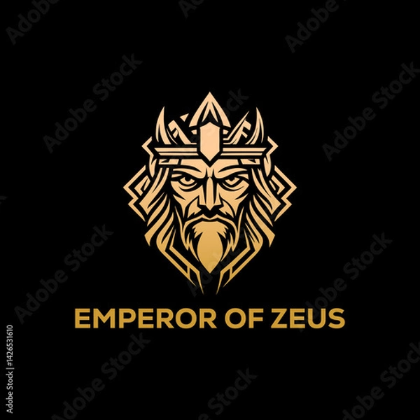 Fototapeta vector logo emblem of zeus