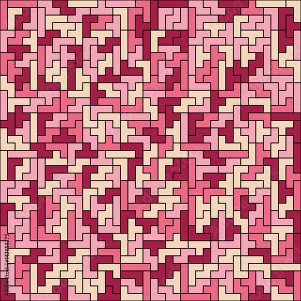 Obraz Geometric shapes abstract pattern pink