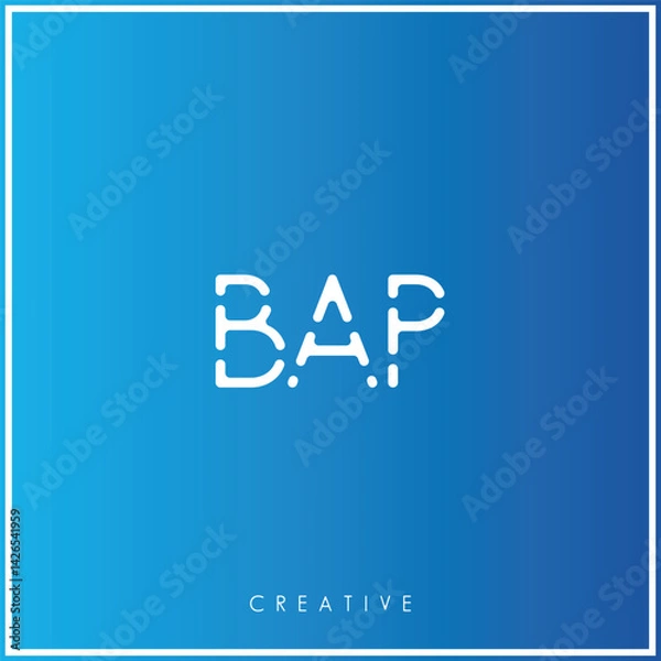 Fototapeta BAP Creative Minimal monogram and logo. Elegant leaves. Modern design. Premium Vector latter logo design. Creative Logo. Vector Illustration logo. letters Logo. Brand Identity  Logo.  Company Logo.