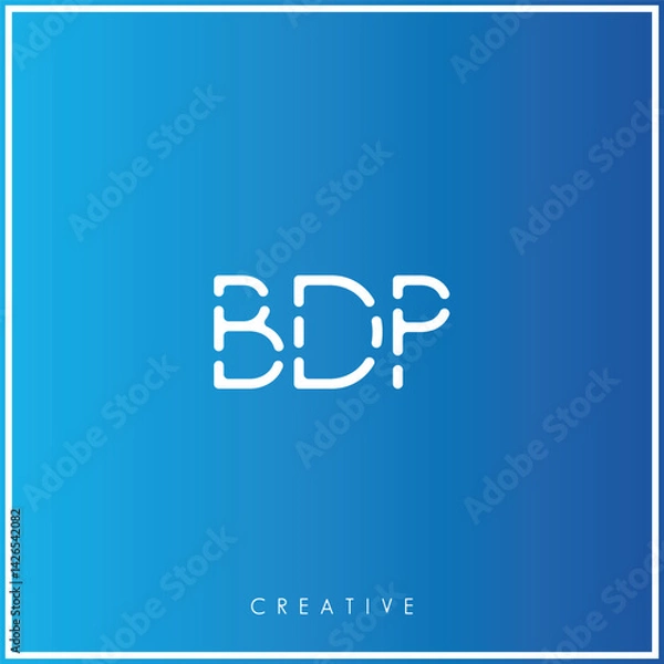 Fototapeta BDP Creative Minimal monogram and logo. Elegant leaves. Modern design. Premium Vector latter logo design. Creative Logo. Vector Illustration logo. letters Logo. Brand Identity  Logo.  Company Logo.
