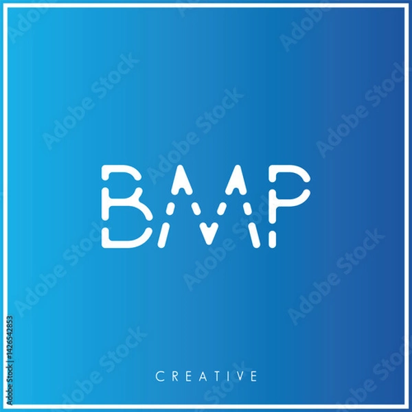 Fototapeta BMP Creative Minimal monogram and logo. Elegant leaves. Modern design. Premium Vector latter logo design. Creative Logo. Vector Illustration logo. letters Logo. Brand Identity  Logo.  Company Logo.