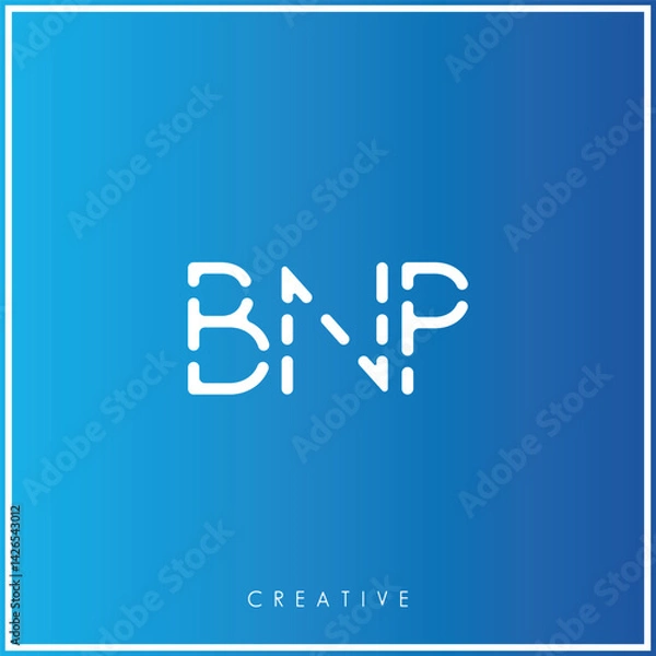 Fototapeta BNP Creative Minimal monogram and logo. Elegant leaves. Modern design. Premium Vector latter logo design. Creative Logo. Vector Illustration logo. letters Logo. Brand Identity  Logo.  Company Logo.