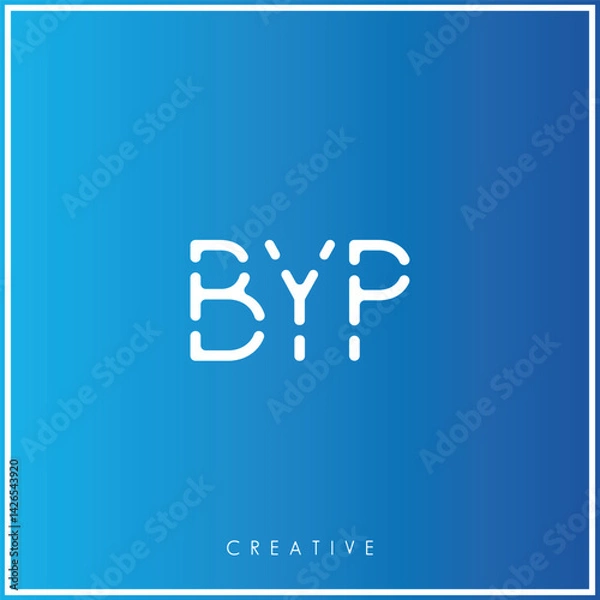 Fototapeta BYP Creative Minimal monogram and logo. Elegant leaves. Modern design. Premium Vector latter logo design. Creative Logo. Vector Illustration logo. letters Logo. Brand Identity  Logo.  Company Logo.