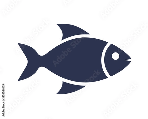 Fototapeta vector illustration of a fish